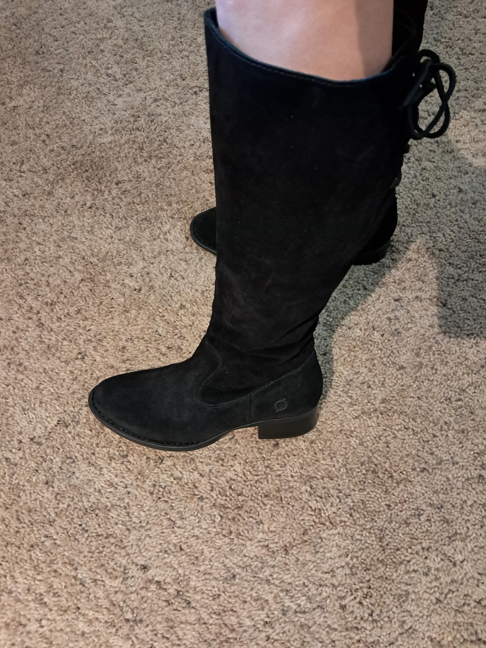 Born Black Over-the-Knee Suede Boots - Picture 3 of 12